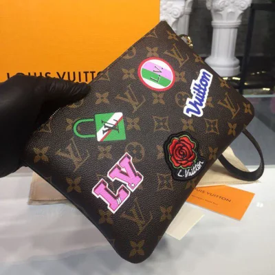 Клатч Louis Vuitton City Pouch Bag Monogram Canvas Spring Summer 2018 Collection M63447 Beige "Brown" фото № 5