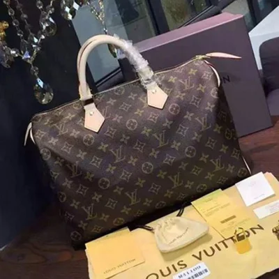 Сумка Louis Vuitton M41107 Speedy 35 Tote Bag Monogram Canvas "Brown" фото № 2