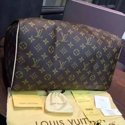 Сумка Louis Vuitton M41107 Speedy 35 Tote Bag Monogram Canvas "Brown" фото № 9