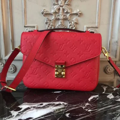 Сумка Louis Vuitton M41488 Pochette Metis Crossbody Bag Monogram Empreinte Leather "Red" фото № 2