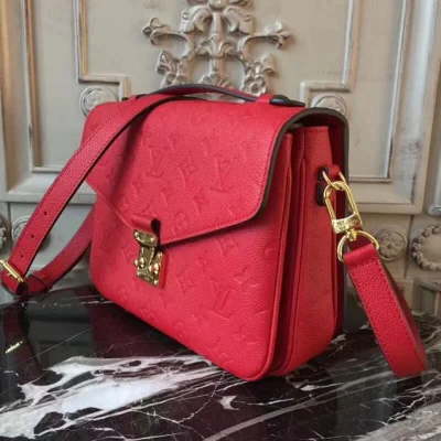 Сумка Louis Vuitton M41488 Pochette Metis Crossbody Bag Monogram Empreinte Leather "Red" фото № 3