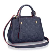 Сумка Louis Vuitton M42747 Montaigne BB Tote Bag Monogram Empreinte Leather "Navy Blue"