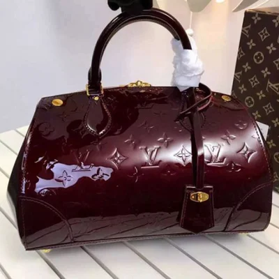 Сумка Louis Vuitton M50423 Santa Monica Tote Bag Monogram Vernis "Chocolate" фото № 3