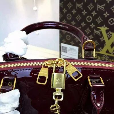 Сумка Louis Vuitton M50423 Santa Monica Tote Bag Monogram Vernis "Chocolate" фото № 7
