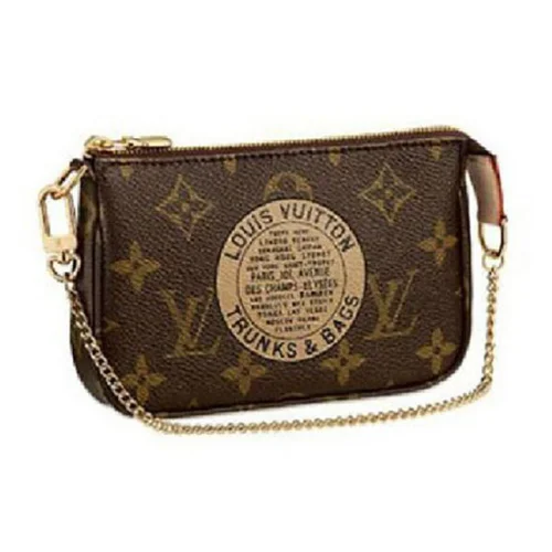 Сумка Louis Vuitton M60153 Mini Pochette Accessoires Trunks Monogram Canvas "Brown"