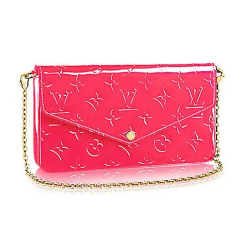 Сумка Louis Vuitton M61787 Pochette Felicie Crossbody Bag Monogram Vernis "Pink"