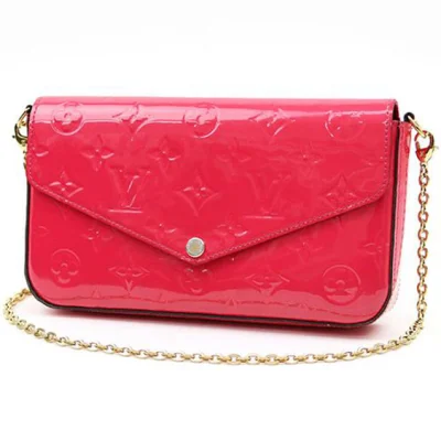 Сумка Louis Vuitton M61787 Pochette Felicie Crossbody Bag Monogram Vernis "Pink" фото № 2