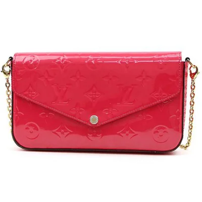 Сумка Louis Vuitton M61787 Pochette Felicie Crossbody Bag Monogram Vernis "Pink" фото № 3