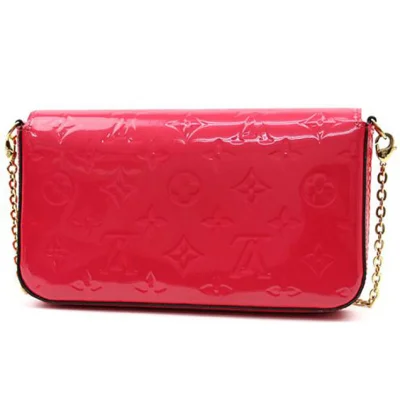 Сумка Louis Vuitton M61787 Pochette Felicie Crossbody Bag Monogram Vernis "Pink" фото № 4
