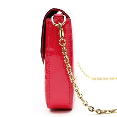 Сумка Louis Vuitton M61787 Pochette Felicie Crossbody Bag Monogram Vernis "Pink" фото № 5