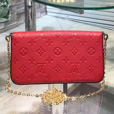 Сумка Louis Vuitton M64065 Pochette Felicie Crossbody Bag Monogram Empreinte Leather "Red" фото № 3 Сумка Louis Vuitton M64065 Pochette Felicie Crossbody Bag Monogram Empreinte Leather "Red" фото № 3