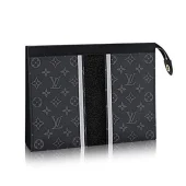 Клатч Louis Vuitton M64440 Pochette Voyage MM Monogram Eclipse Canvas "Black"