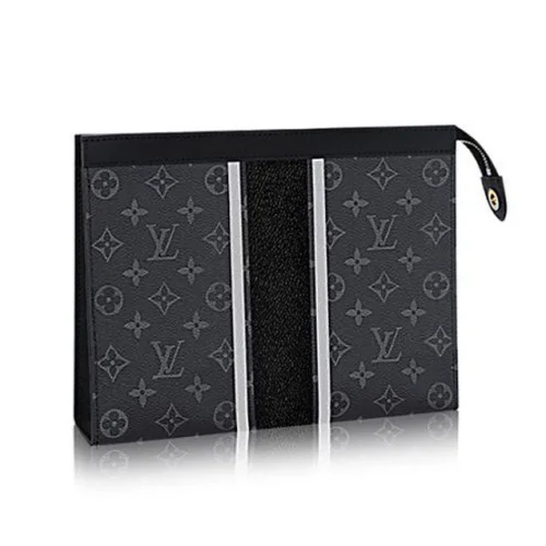 Клатч Louis Vuitton M64440 Pochette Voyage MM Monogram Eclipse Canvas "Black"