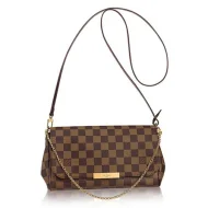 Сумка Louis Vuitton N41129 Favorite MM Damier Ebene Canvas "Brown"