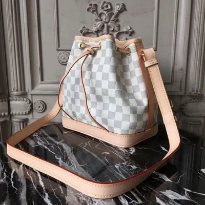 Сумка Louis Vuitton N41220 Noe BB Shoulder Bag Damier Azur Canvas "White" фото № 3
