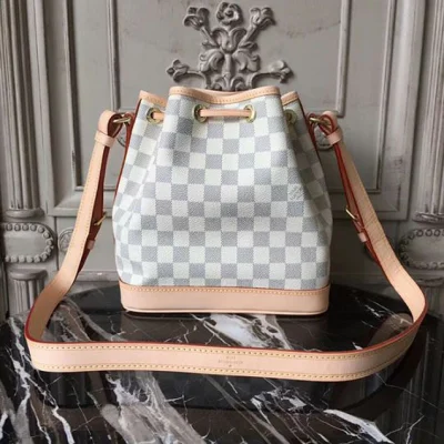Сумка Louis Vuitton N41220 Noe BB Shoulder Bag Damier Azur Canvas "White" фото № 4