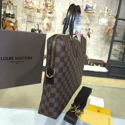Портфель Louis Vuitton N42242 Porte Documents Jour Briefcase Damier Ebene Canvas "Brown" фото № 3