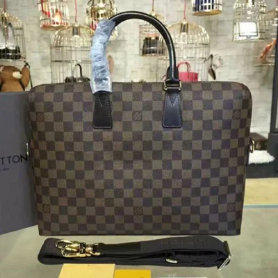 Портфель Louis Vuitton N42242 Porte Documents Jour Briefcase Damier Ebene Canvas "Brown" фото № 4