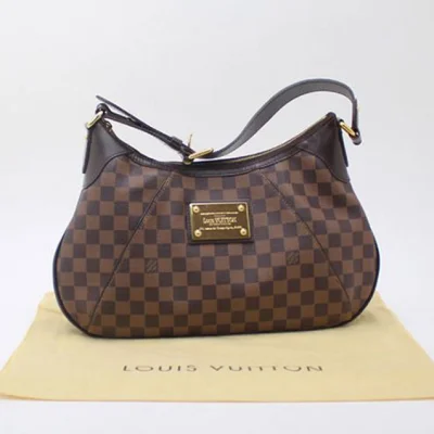 Сумка Louis Vuitton N48181 Thames GM Hobo Bag Damier Ebene Canvas "Brown" фото № 7