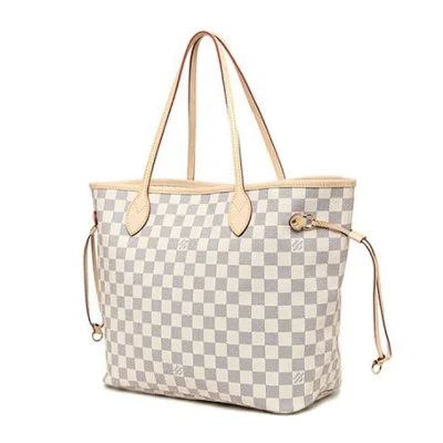 Сумка Louis Vuitton N51108 Neverfull GM Shoulder Bag Damier Azur Canvas "White" фото № 4