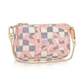 Сумка Louis Vuitton N60051 Mini Pochette Accessoires Damier Azur Canvas "White"