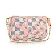Сумка Louis Vuitton N60051 Mini Pochette Accessoires Damier Azur Canvas "White"