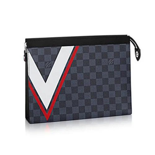 Клатч Louis Vuitton N64023 Pochette Voyage MM Damier Cobalt Canvas "Navy Blue"