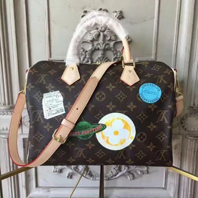 Сумка Louis Vuitton Speedy Bandouliere 30 My World Tour P00174 Monogram Canvas "Brown" фото № 4