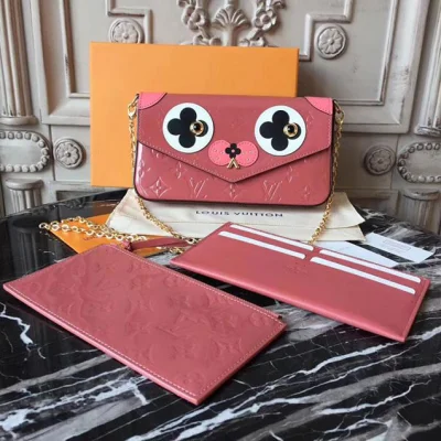 Клатч Louis Vuitton Pochette Felicie M62767 Monogram Vernis "Pink" фото № 2