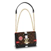 Сумка Louis Vuitton Monogram Canvas Twist MM M43629 "Black"