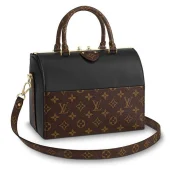 Сумка Louis Vuitton Monogram&Calfskin Speedy Doctor 25 M51468 "Brown"