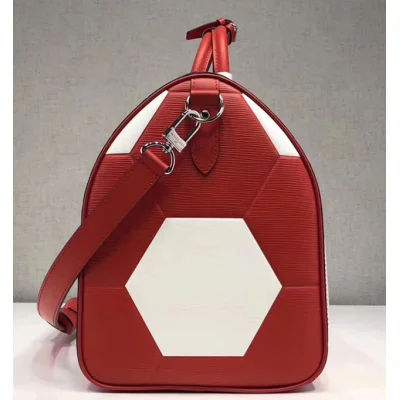 Сумка Louis Vuitton M52121 Keepall Bandouliere 50 Travel Bag Epi Leather "Red" фото № 3