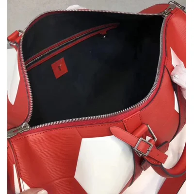 Сумка Louis Vuitton M52121 Keepall Bandouliere 50 Travel Bag Epi Leather "Red" фото № 10