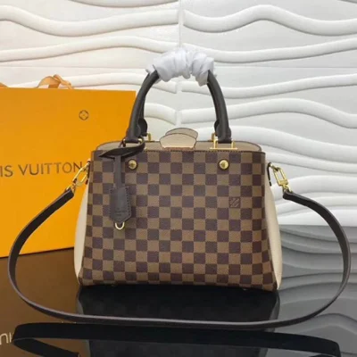 Сумка Louis Vuitton Brittany N44020 Damier Ebene Canvas Creme "Brown" фото № 2