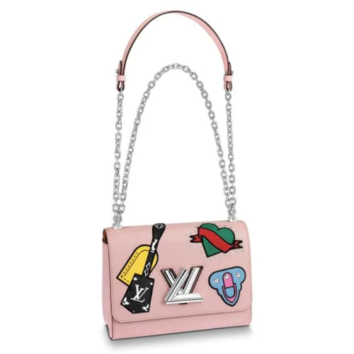 Сумка Louis Vuitton Twist MM M52487 Epi Leather Rose Ballerine Light "Pink"