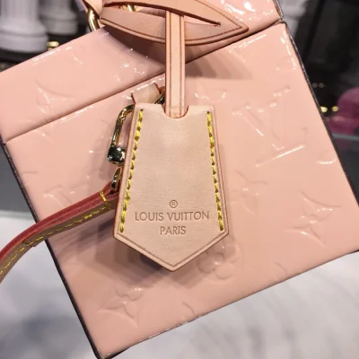 Сумка Louis Vuitton Bleecker Box M52516 Monogram Vernis Rose Ballerine Pink "Black" фото № 6