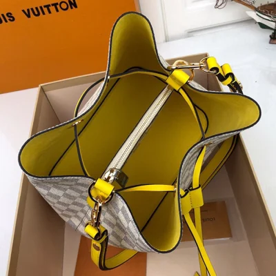 Сумка Louis Vuitton NeoNoe N40151 Damier Azur Canvas Pineapple Yellow "White" фото № 6