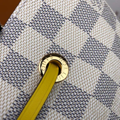 Сумка Louis Vuitton NeoNoe N40151 Damier Azur Canvas Pineapple Yellow "White" фото № 8