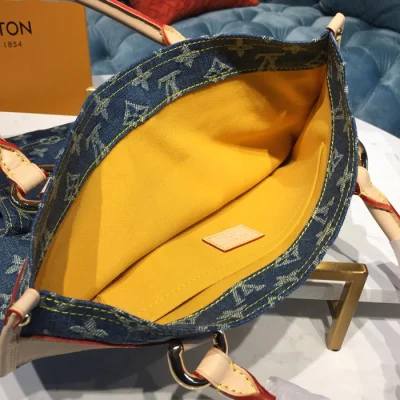 Сумка Louis Vuitton Flat Shopper Shoulder Bag M95018 Monogram "Denim Blue" фото № 9