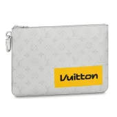 Клатч Louis Vuitton Zipped Pouch GM M68310 Monogram Canvas "White"