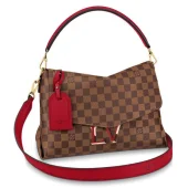 Сумка Louis Vuitton Beaubourg MM N40176 Damier Ebene Canvas Scarlet Red "Brown"