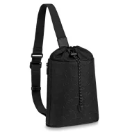 Сумка Louis Vuitton Chalk Sling Bag M44633 Monogram Shadow Leather "Black"