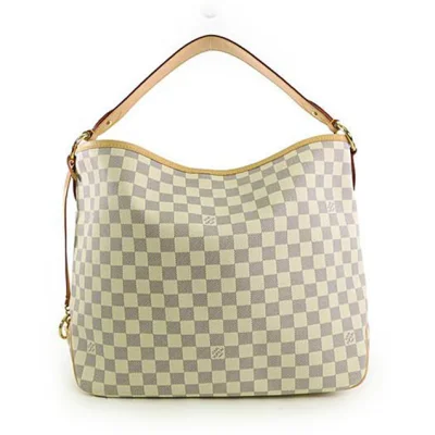 Сумка Louis Vuitton N41464 Delightful MM Hobo Bag Damier Azur Canvas "White" фото № 2