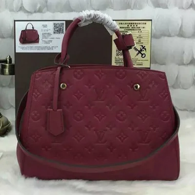 Сумка Louis Vuitton M41196 Montaigne MM Tote Bag Monogram Empreinte Leather "Purple" фото № 2