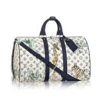 Сумка Louis Vuitton M41449 Keepall 45 Bandouliere Duffel Bag Monogram Coated Canvas "White"