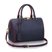 Сумка Louis Vuitton M43501 Speedy Bandouliere 25 Tote Bag Monogram Empreinte Leather "Navy Blue"
