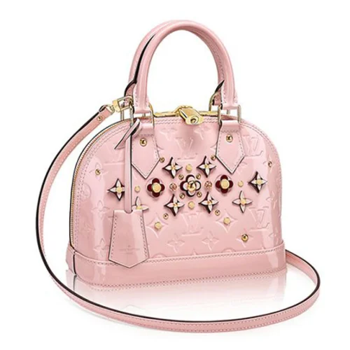 Сумка Louis Vuitton M90989 Alma BB Tote Bag Monogram Vernis "Pink"