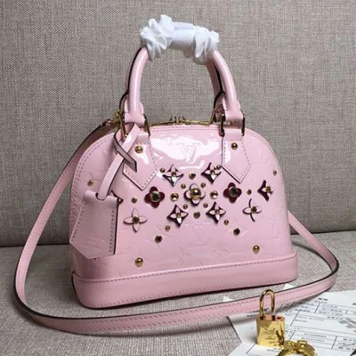 Сумка Louis Vuitton M90989 Alma BB Tote Bag Monogram Vernis "Pink" фото № 2