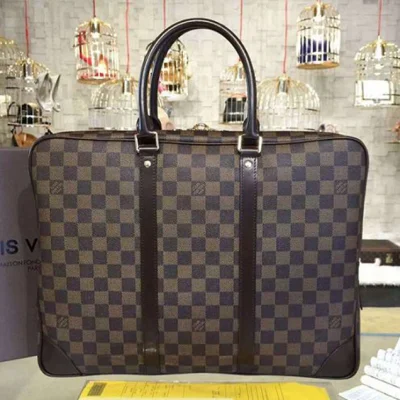 Портфель Louis Vuitton N41124 Porte-Documents Voyage Briefcase Damier Ebene Canvas "Brown" фото № 3