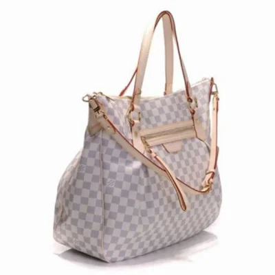Сумка Louis Vuitton N41134 Evora GM Shoulder Bag Damier Azur Canvas "White" фото № 3
